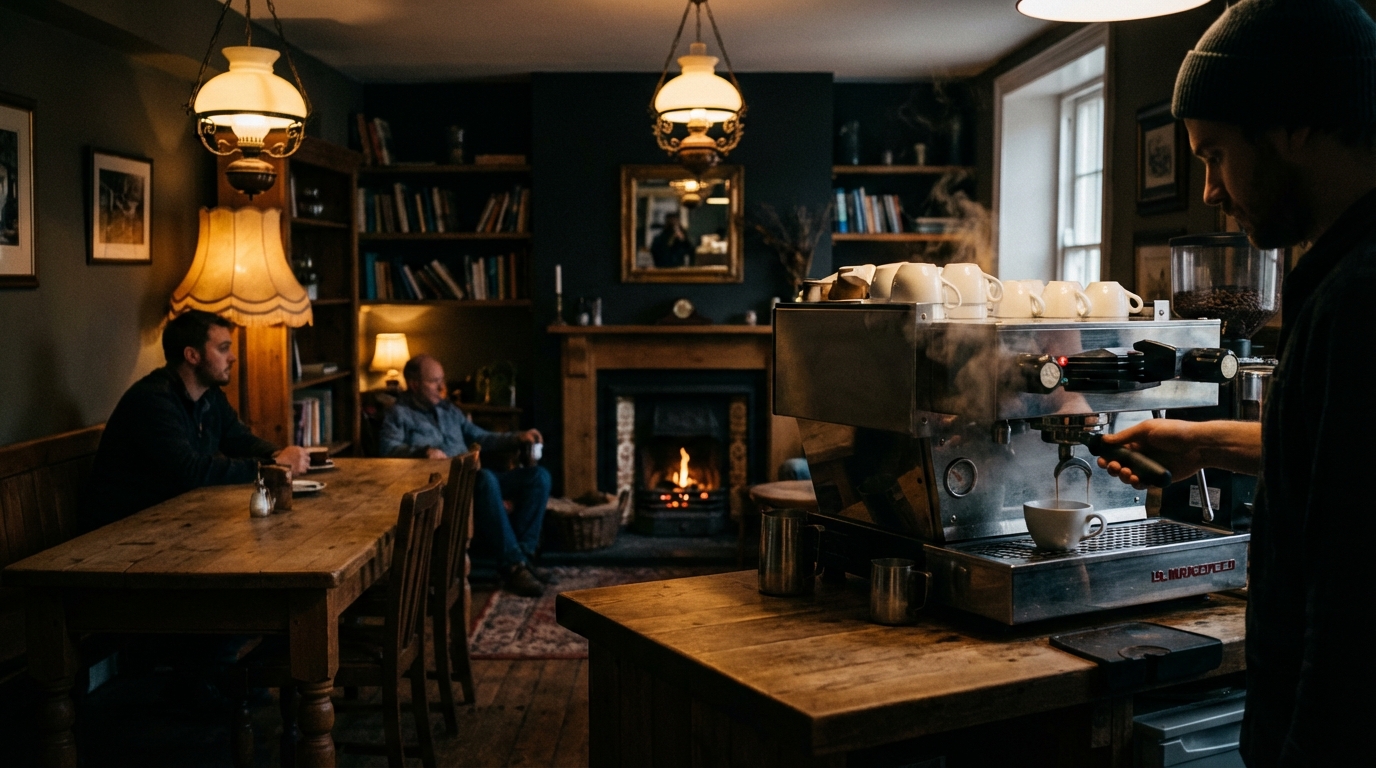 Close up of espresso brewing